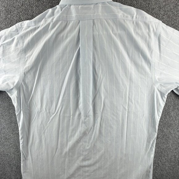 Brooks Brothers Cotton Striped Regent Blue Stretch Spandex 16 34 Non-Iron Button - Picture 13 of 13